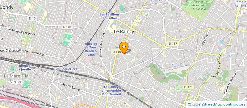 localisation de l'entreprise METRECUBE  LE RAINCY
