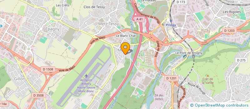 localisation de l'entreprise METRIAZ  EPAGNY METZ-TESSY