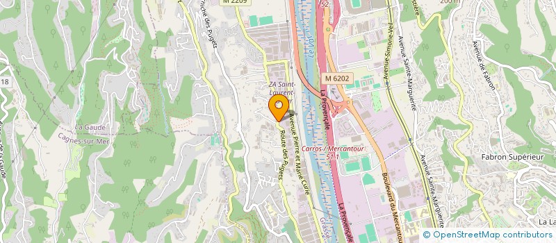 localisation de l'entreprise METRICPRO  SAINT-LAURENT-DU-VAR