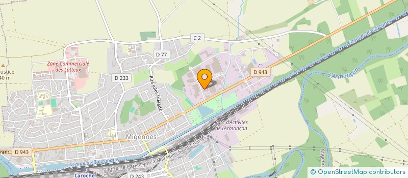 localisation de l'entreprise METRIE  MIGENNES