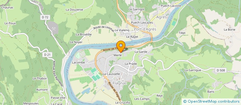 localisation de l'entreprise METRISOLE  FLAGNAC