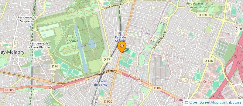 localisation de l'entreprise METRO TENNIS ANTONY à ANTONY