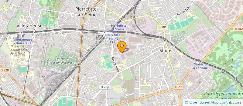 localisation de l'entreprise METROBOX à STAINS