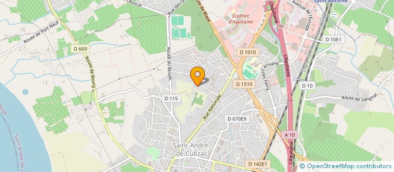 localisation de l'entreprise METROGRAM ARCHITECTURE  SAINT-ANDRE-DE-CUBZAC