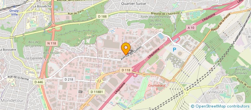 localisation de l'entreprise METROHM FRANCE à VILLEBON-SUR-YVETTE