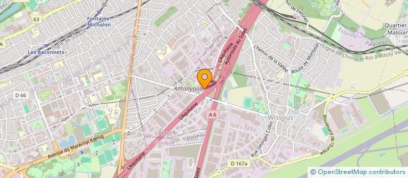 localisation de l'entreprise METRONOR EURL à ANTONY