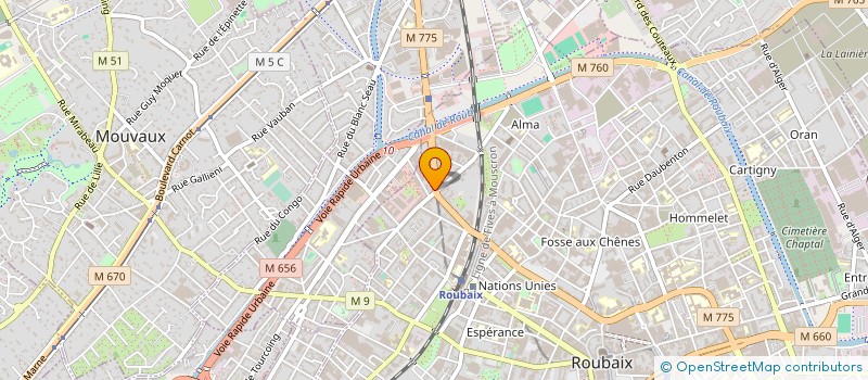 localisation de l'entreprise METROPOLE DIAGNOSTIC IMMOBILIER  ROUBAIX