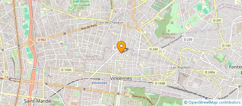 localisation de l'entreprise METROPOLE F.F. à VINCENNES