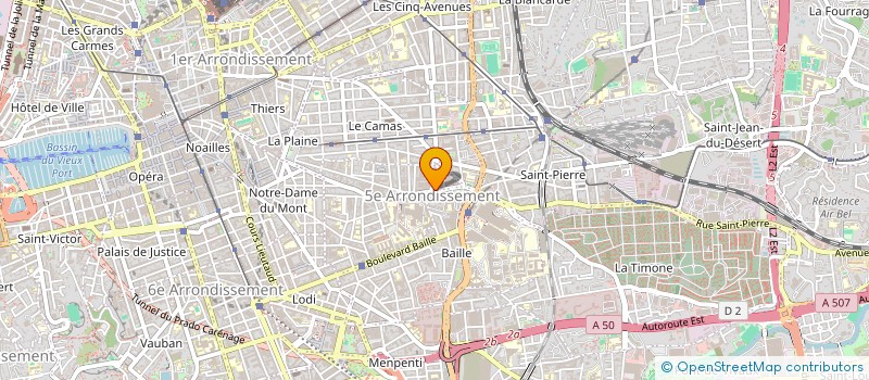 localisation de l'entreprise METROPOLE GARDIENNAGE PROTECTION à MARSEILLE