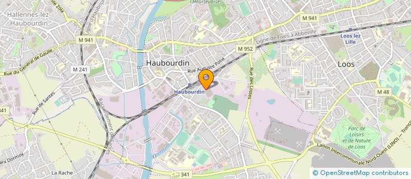 localisation de l'entreprise METROPOLE MATERIAUX  HAUBOURDIN