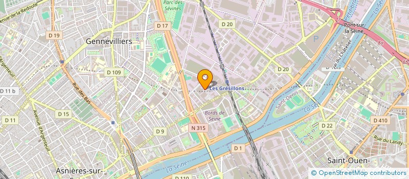 localisation de l'entreprise METROPOLE MEDIAS ET REGIES à GENNEVILLIERS