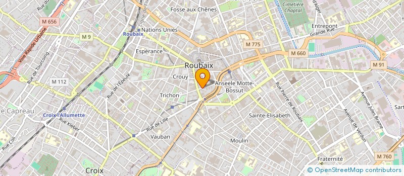 localisation de l'entreprise METROPOLE VERTE  ROUBAIX