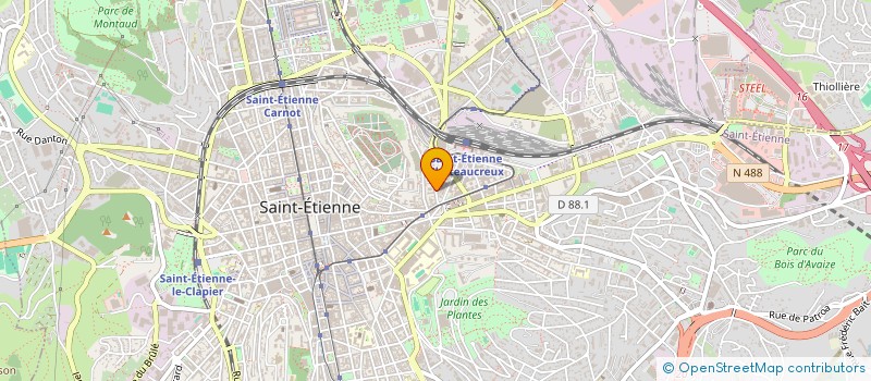 localisation de l'entreprise METROPOLIS 42  SAINT-ETIENNE