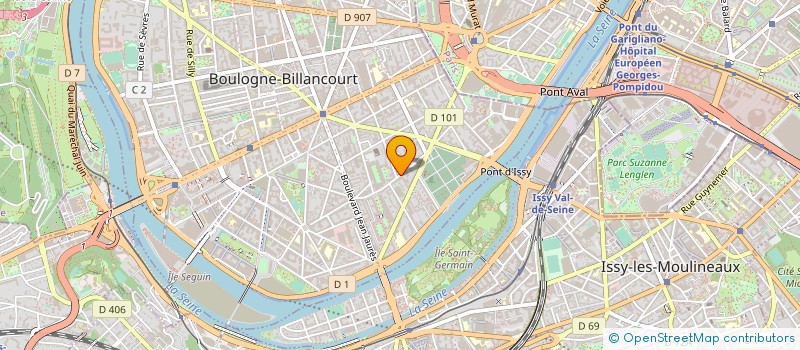 localisation de l'entreprise METROPOLIS à BOULOGNE-BILLANCOURT