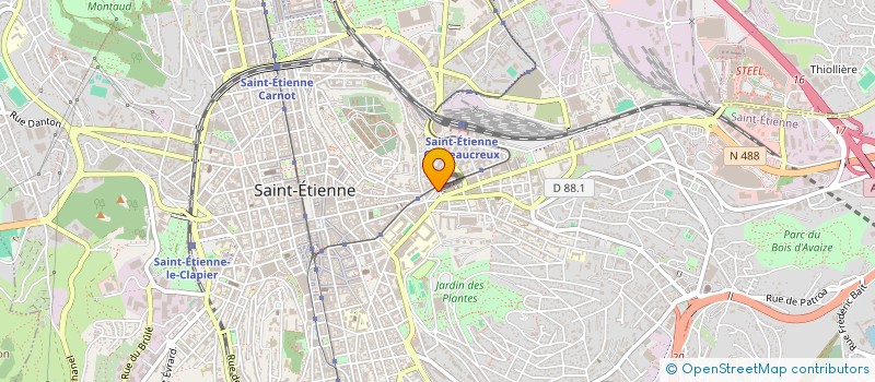 localisation de l'entreprise METROSPORTS L'ASSOCIATION SPORTIVE DES AGENTS DE SAINT-ETIENNE METROPOLE  SAINT-ETIENNE