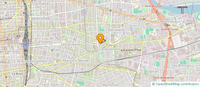 localisation de l'entreprise METROSYS à VILLEURBANNE