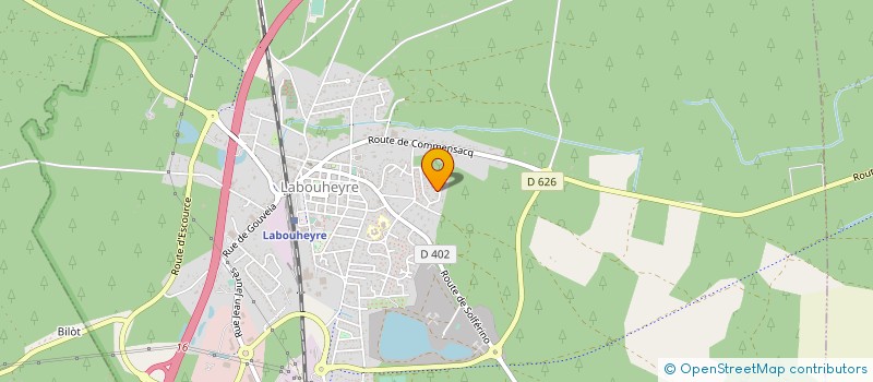 localisation de l'entreprise METSA-LAND  LABOUHEYRE