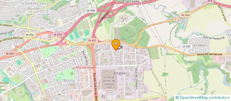 localisation de l'entreprise METZ CUGNOT  METZ