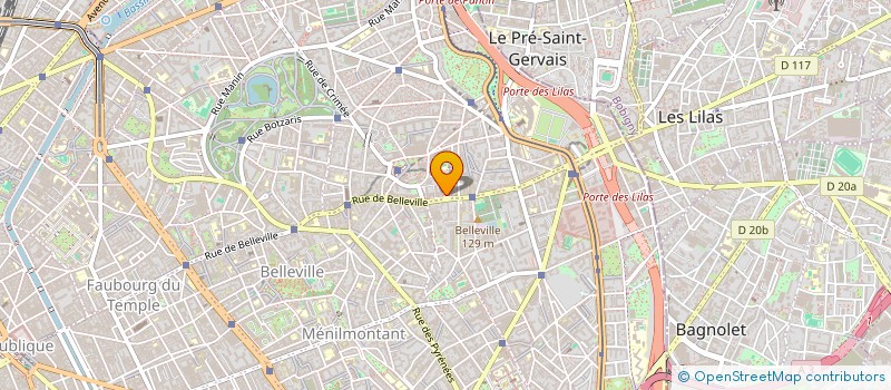 localisation de l'entreprise METZGER BELLEVILLE à PARIS