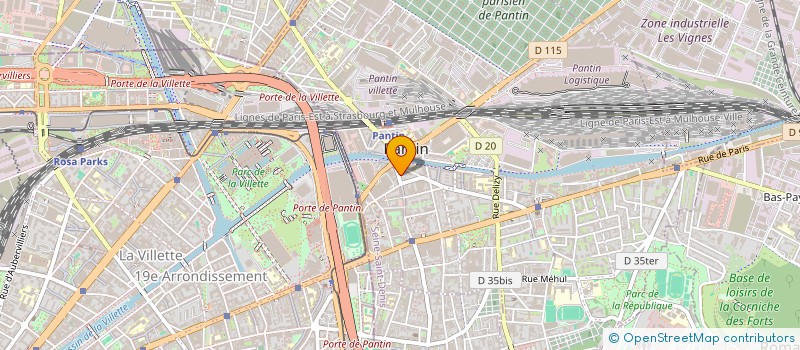 localisation de l'entreprise MEUBLE GIORGIUTTI  PANTIN