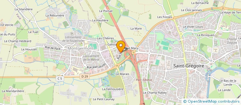 localisation de l'entreprise MEUBLES 35 à MONTGERMONT