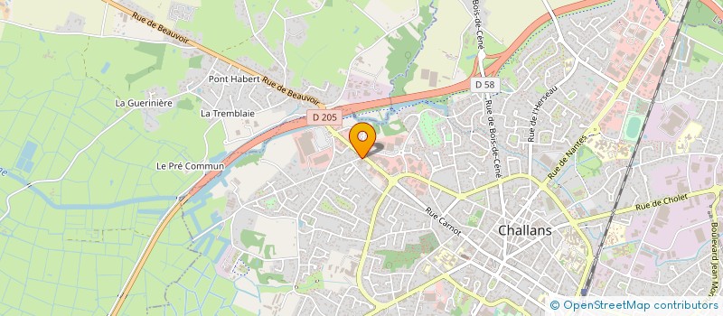 localisation de l'entreprise MEUBLES BLANCHARD à CHALLANS