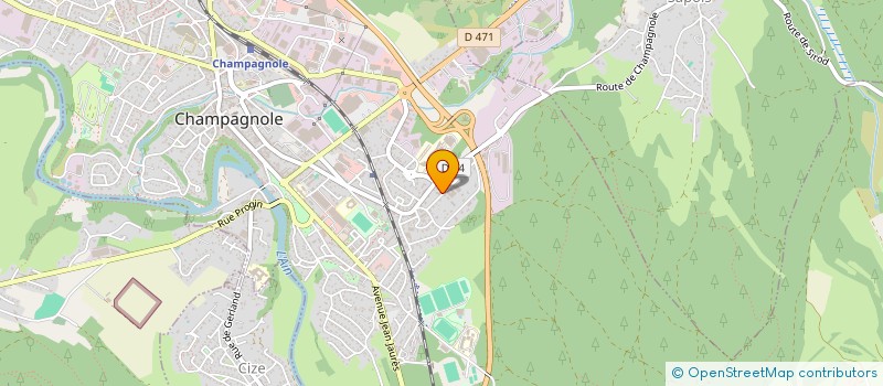 localisation de l'entreprise MEUBLES BOURNY à CHAMPAGNOLE