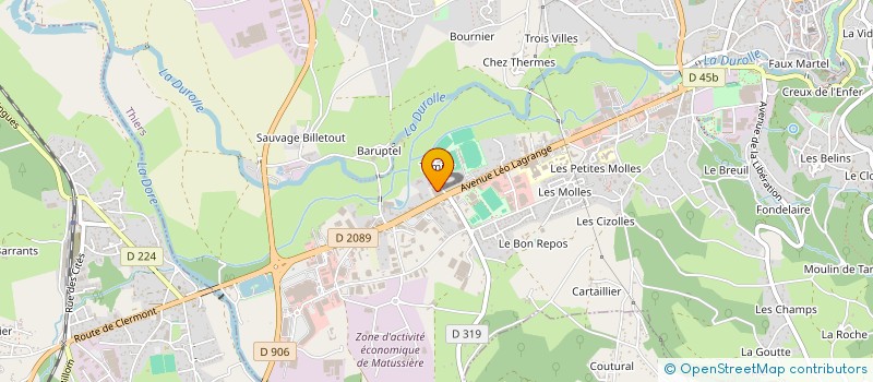 localisation de l'entreprise MEUBLES CHAMBON à THIERS