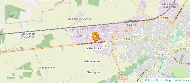 localisation de l'entreprise MEUBLES D ART SURGERIEN à SURGERES