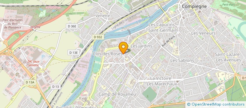 localisation de l'entreprise MEUBLES & DECO à COMPIEGNE