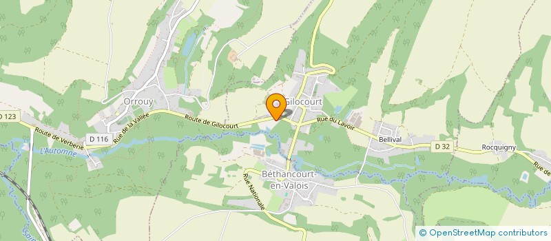 localisation de l'entreprise MEUBLES DU VALOIS SA  GILOCOURT