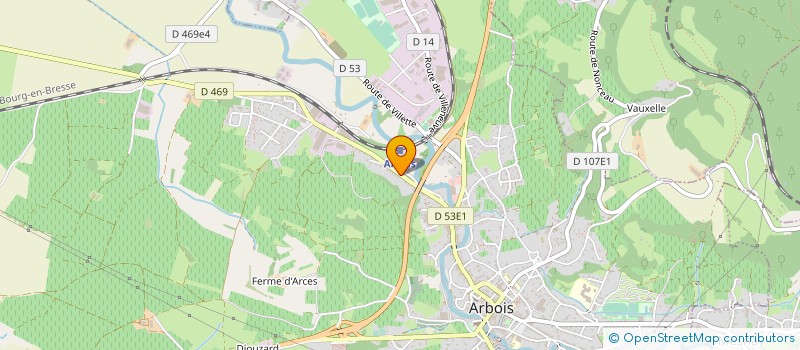 localisation de l'entreprise MEUBLES FARQUE à ARBOIS