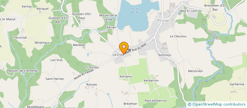 localisation de l'entreprise MEUBLES LE BAIL à PRIZIAC