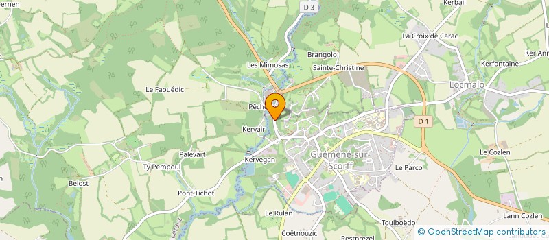 localisation de l'entreprise MEUBLES LE POHER à GUEMENE-SUR-SCORFF