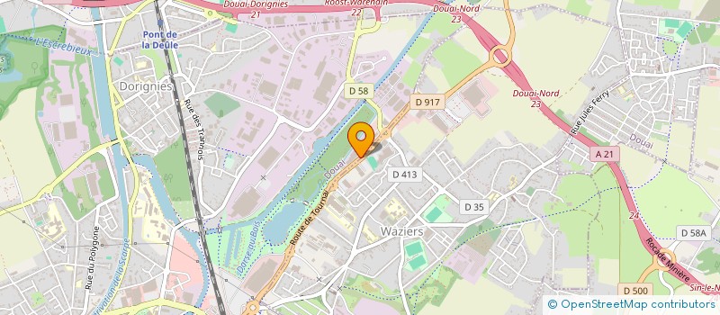 localisation de l'entreprise MEUBLES LECLERT à DOUAI