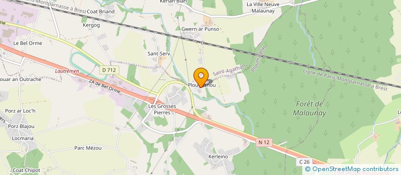 localisation de l'entreprise MEUBLES MAINGUY à PLOUMAGOAR
