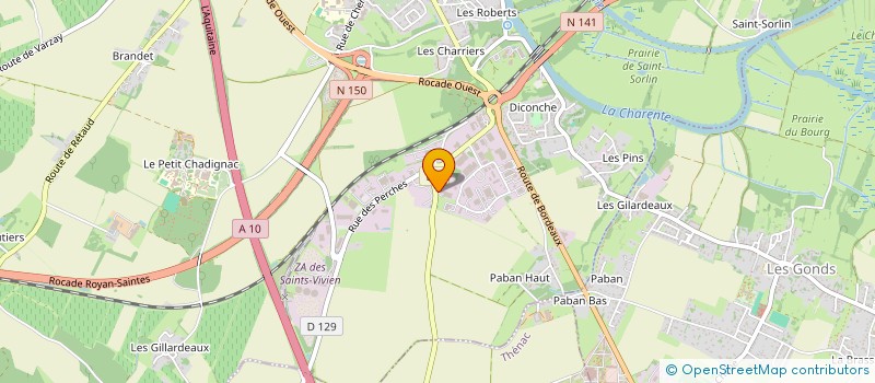 localisation de l'entreprise MEUBLES MICHEL PRODUCTION  SAINTES