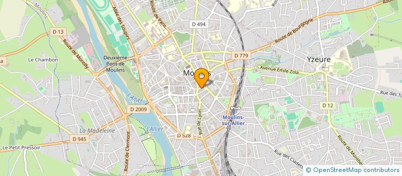 localisation de l'entreprise MEUBLES PELISSIER à MOULINS