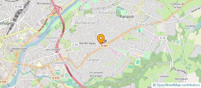 localisation de l'entreprise MEUBLES PETIT à PANAZOL