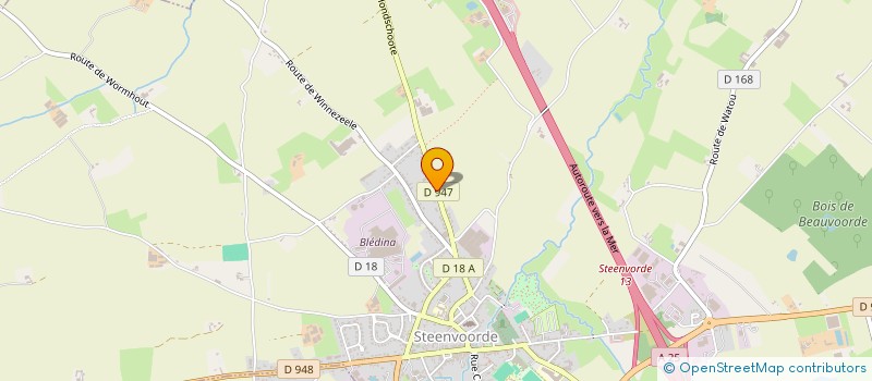 localisation de l'entreprise MEUBLES ROBITAILLIE à STEENVOORDE