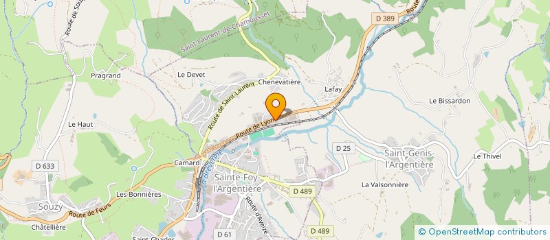 localisation de l'entreprise MEUBLES TISSOT EBENISTERIE  SAINTE-FOY-L'ARGENTIERE