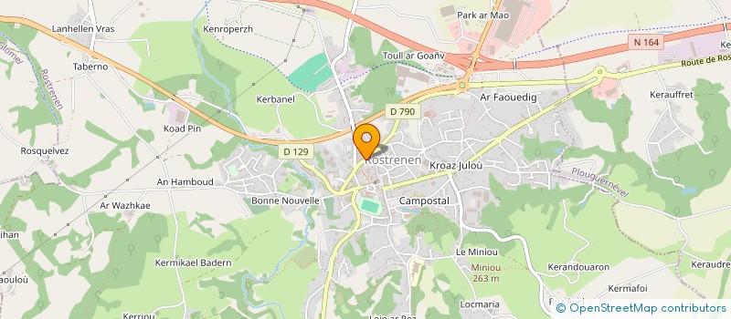 localisation de l'entreprise MEUBLES VALENTIN BRANTHOME à ROSTRENEN