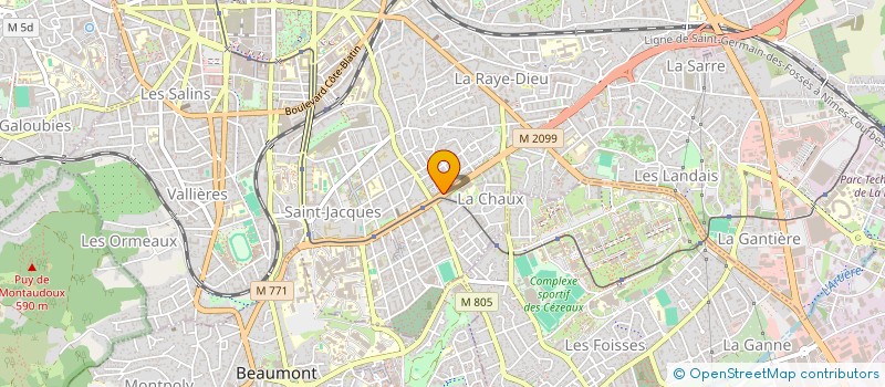 localisation de l'entreprise MEUFS BANALES  CLERMONT-FERRAND