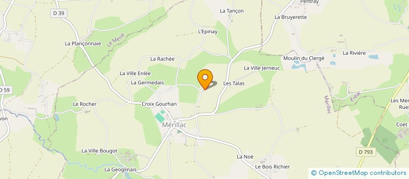 localisation de l'entreprise MEUNIER  MERILLAC