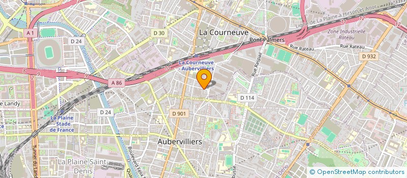 localisation de l'entreprise MEUNIER - VICTOR HUGO à LA COURNEUVE