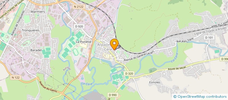 localisation de l'entreprise MEVADE à ARPAJON-SUR-CERE