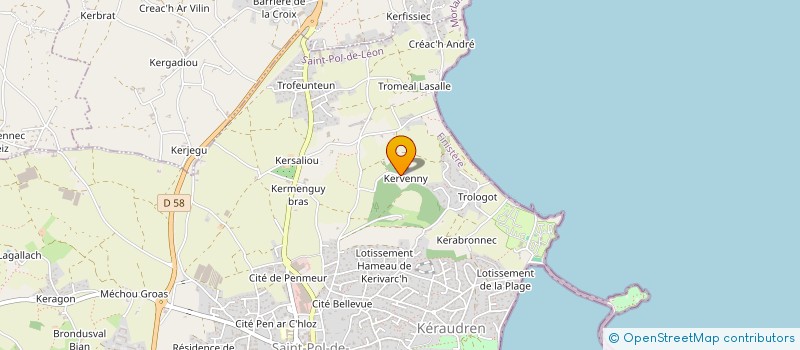 localisation de l'entreprise MEVEL FRANCOIS ET MARIE THERESE  SAINT-POL-DE-LEON