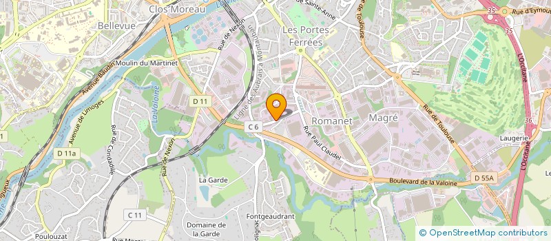 localisation de l'entreprise MEX à LIMOGES