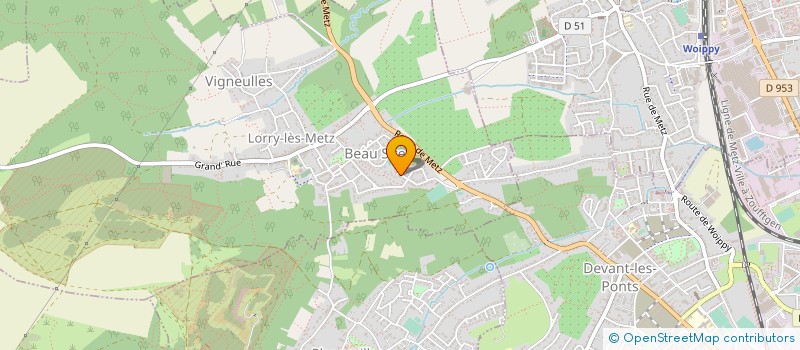 localisation de l'entreprise MEYER BERTRAND  LORRY-LES-METZ