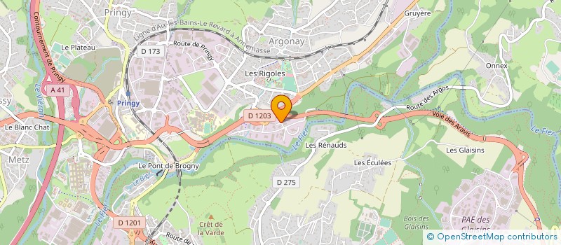 localisation de l'entreprise MEYER VENTILATION à ARGONAY